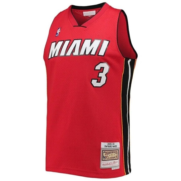 ✔️MITCHELL AND NESS 05-06 MIAMI HEATS DWAYNE WADE SWINGMAN JERSEY - Picture 2 of 15